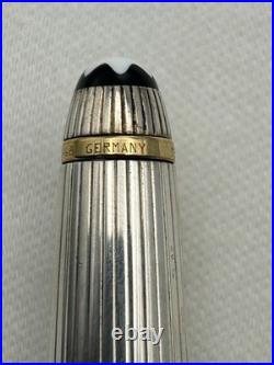 Montblanc Classic Solitaire Sterling Silver 163 Rollerball Pen-Read description