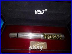 Montblanc JP MORGAN/J. P. Pierpont Fountain Pen M Sterling Silver 4810 18K New
