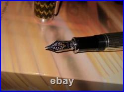 Montblanc JP MORGAN/J. P. Pierpont Fountain Pen M Sterling Silver 4810 18K New