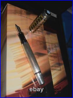 Montblanc JP MORGAN/J. P. Pierpont Fountain Pen M Sterling Silver 4810 18K New