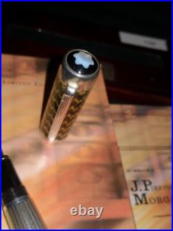 Montblanc JP MORGAN/J. P. Pierpont Fountain Pen M Sterling Silver 4810 18K New