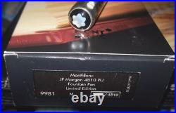 Montblanc JP MORGAN/J. P. Pierpont Fountain Pen M Sterling Silver 4810 18K New