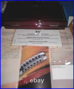 Montblanc JP MORGAN/J. P. Pierpont Fountain Pen M Sterling Silver 4810 18K New