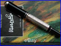 Montblanc Marcel Proust Fountain Pen Sterling Silver 18K med nib MINT Year 1999