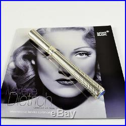 Montblanc Marlene Dietrich Sterling Silver Fountain Pen Limited Edition Of 1901
