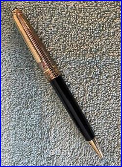 Montblanc Meisterstruck Sterling Ballpoint Pen With Box, Book, Cloth, Outer Box