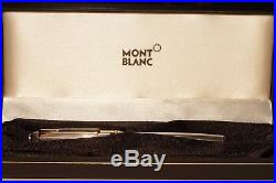 Montblanc Meisterstuck 144S Solitaire Sterling Silver Pinstripe Fountain Pen. M