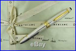 Montblanc Meisterstuck 146S Solitaire Sterling Silver LeGrand Fountain Pen B Nib