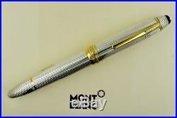 Montblanc Meisterstuck 146S Solitaire Sterling Silver LeGrand Fountain Pen B Nib