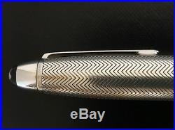 Montblanc Meisterstuck 161 Sterling Silver Barley Diamond Midsize Ballpoint Pen
