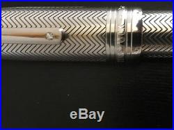 Montblanc Meisterstuck 161 Sterling Silver Barley Diamond Midsize Ballpoint Pen