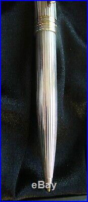 Montblanc Meisterstuck 925 Sterling Mechanical Pencil Solitaire Pinstripe