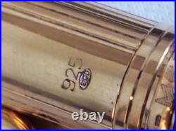 Montblanc Meisterstuck Classic 925 Sterling Silver Burgundy Rollerball Pen