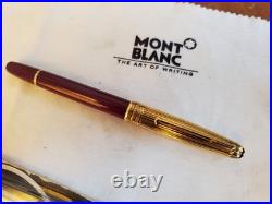 Montblanc Meisterstuck Classic 925 Sterling Silver Burgundy Rollerball Pen