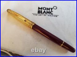 Montblanc Meisterstuck Classic 925 Sterling Silver Burgundy Rollerball Pen