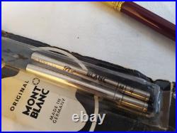 Montblanc Meisterstuck Classic 925 Sterling Silver Burgundy Rollerball Pen