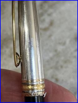 Montblanc Meisterstuck Silver 925 Stød Ballpoint Pen Germany Black METAL
