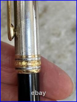 Montblanc Meisterstuck Silver 925 Stød Ballpoint Pen Germany Black METAL