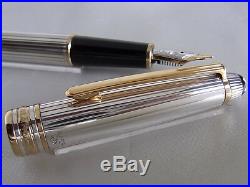 Montblanc Meisterstuck Solitaire 1448 Fountain Pen Sterling Silver 925