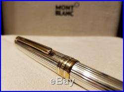 Montblanc Meisterstuck Solitaire 144S Sterling Silver Pinstripe Fountain Pen M