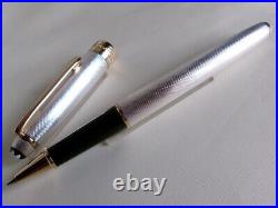 Montblanc Meisterstuck Solitaire 1636 Rollerball Pen Sterling Silver 925 Barley