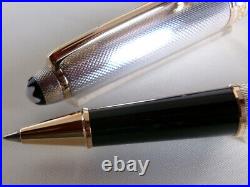 Montblanc Meisterstuck Solitaire 1636 Rollerball Pen Sterling Silver 925 Barley