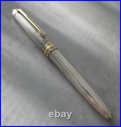 Montblanc Meisterstuck Solitaire 925 Sterling Pinstripe Ballpoint Pen Engraved