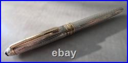 Montblanc Meisterstuck Solitaire 925 Sterling Pinstripe Ballpoint Pen Engraved