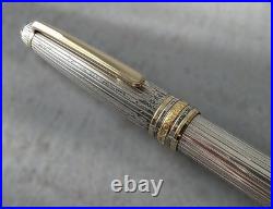 Montblanc Meisterstuck Solitaire 925 Sterling Pinstripe Ballpoint Pen Engraved