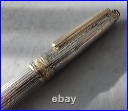 Montblanc Meisterstuck Solitaire 925 Sterling Pinstripe Ballpoint Pen Engraved