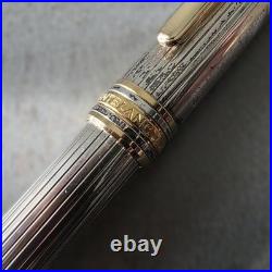 Montblanc Meisterstuck Solitaire 925 Sterling Pinstripe Ballpoint Pen Engraved