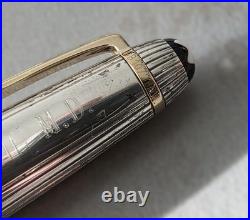 Montblanc Meisterstuck Solitaire 925 Sterling Pinstripe Ballpoint Pen Engraved