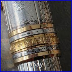 Montblanc Meisterstuck Solitaire 925 Sterling Pinstripe Ballpoint Pen Engraved