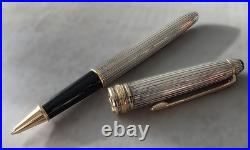 Montblanc Meisterstuck Solitaire 925 Sterling Pinstripe Ballpoint Pen Engraved