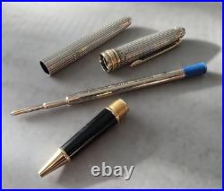 Montblanc Meisterstuck Solitaire 925 Sterling Pinstripe Ballpoint Pen Engraved