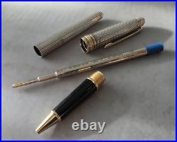 Montblanc Meisterstuck Solitaire 925 Sterling Pinstripe Ballpoint Pen Engraved