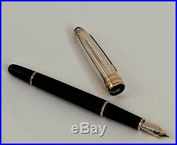 Montblanc Meisterstuck Solitaire 925 Sterling Silver Fountain Pen
