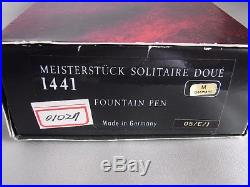 Montblanc Meisterstuck Solitaire Doue 1441 Fountain Pen Sterling Silver Cap