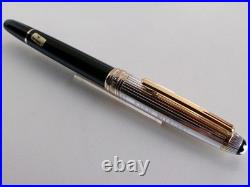 Montblanc Meisterstuck Solitaire Doue 1441 Fountain Pen Sterling Silver Cap Name
