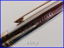 Montblanc Meisterstuck Solitaire Doue 1441 Fountain Pen Sterling Silver Cap Name