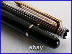 Montblanc Meisterstuck Solitaire Doue 1441 Fountain Pen Sterling Silver Cap Name