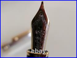 Montblanc Meisterstuck Solitaire Doue 1441 Fountain Pen Sterling Silver Cap Name