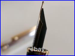 Montblanc Meisterstuck Solitaire Doue 1441 Fountain Pen Sterling Silver Cap Name