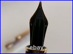 Montblanc Meisterstuck Solitaire Doue 1441 Fountain Pen Sterling Silver Cap Name