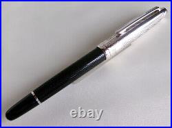 Montblanc Meisterstuck Solitaire Doue 163 Rollerball Pen Sterling Silver Barley