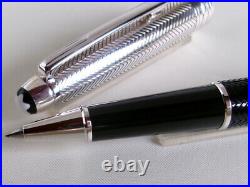 Montblanc Meisterstuck Solitaire Doue 163 Rollerball Pen Sterling Silver Barley