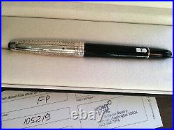 Montblanc Meisterstuck Solitaire Doue Sterling Silver Fountain Pen Barley F 144
