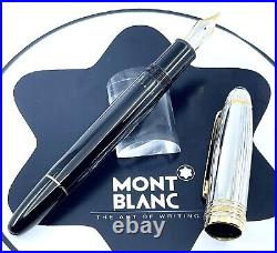 Montblanc Meisterstuck Solitaire Doue Sterling Silver Le Grand Fountain Pen