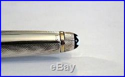 Montblanc Meisterstuck Solitaire Fountain Pen In Sterling Silver 925 / 18k Nib