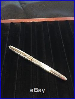 Montblanc Meisterstuck Solitaire Pinstripe Sterling Silver Roller Ball Pen